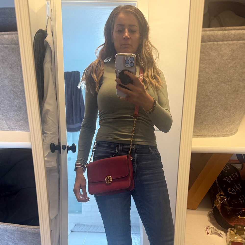 Tory Burch red crossbody. Used in Great condition